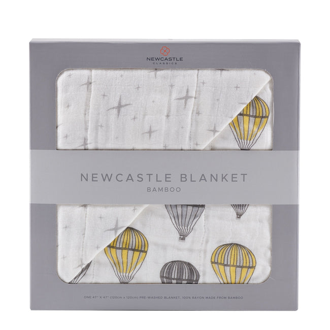 Hot Air Balloon and Northern Star Muslin Baby Blanket | Ninja Toddler