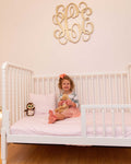 Baby Pink Fitted Crib Sheet Set | Baby Girl Bedding | Ninja Toddler