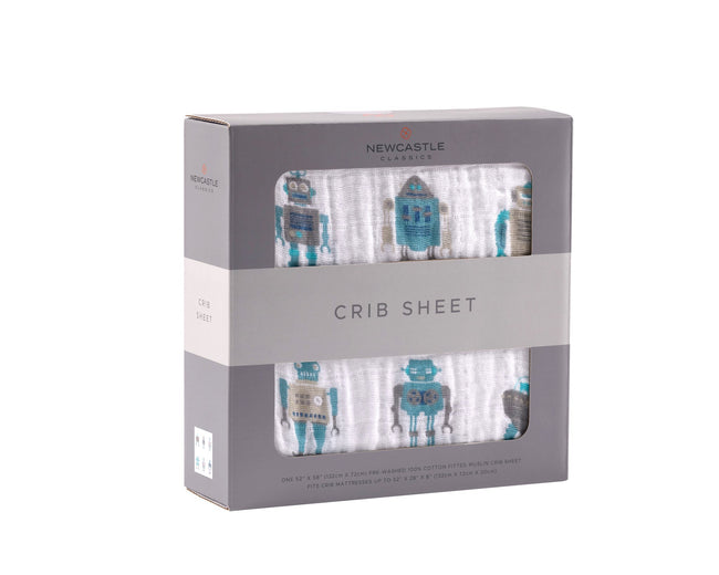 Robot Fitted Crib Sheet | Ninja Toddler