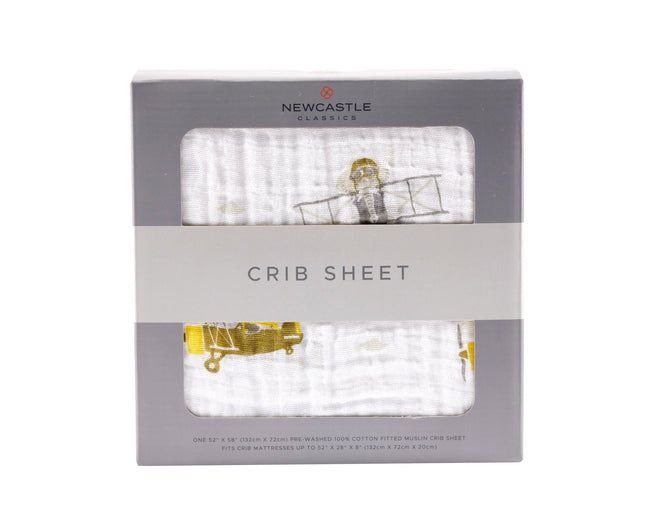 Airplane Fitted Crib Sheet | Ninja Toddler