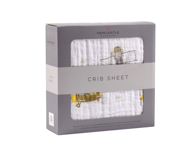 Airplane Fitted Crib Sheet | Ninja Toddler
