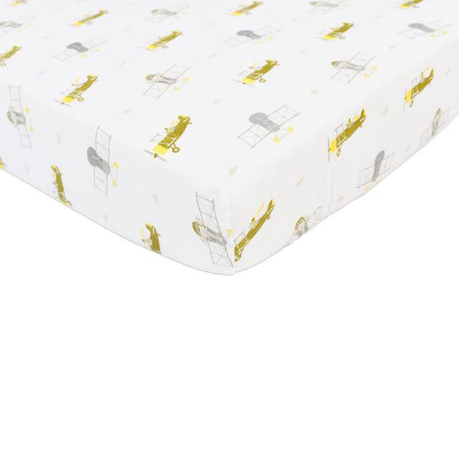 Airplane Fitted Crib Sheet | Ninja Toddler