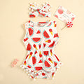 Watermelon Summer Baby Girl Romper
