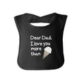 Dear Dad Icecream Baby Bib - Black | Ninja Toddler