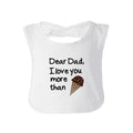 Dear Dad Icecream Baby Bib - White | Ninja Toddler
