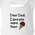Dear Dad Icecream Baby Bib - White | Ninja Toddler