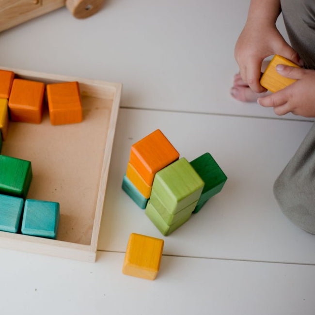 Colored Wooden Blocks | Ninja Toddler