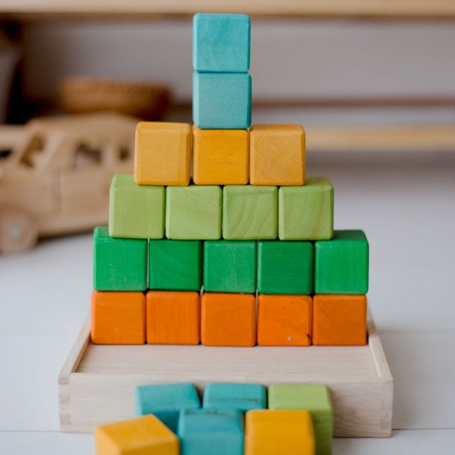 Colored Wooden Blocks | Ninja Toddler
