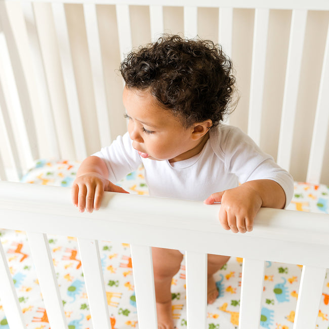 AnimalFun Fitted Crib Sheet | Ninja Toddler