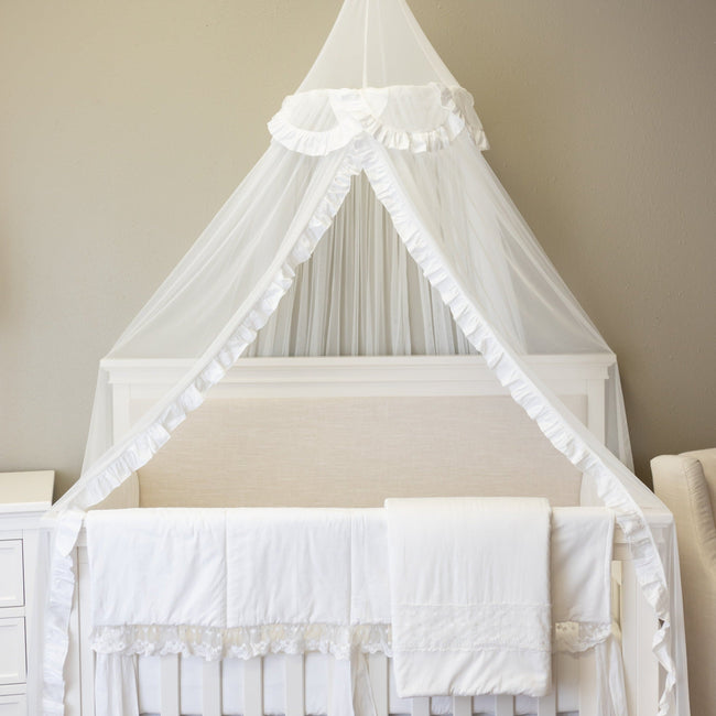 Nursery Crib Canopy White Tulle | Ninja Toddler