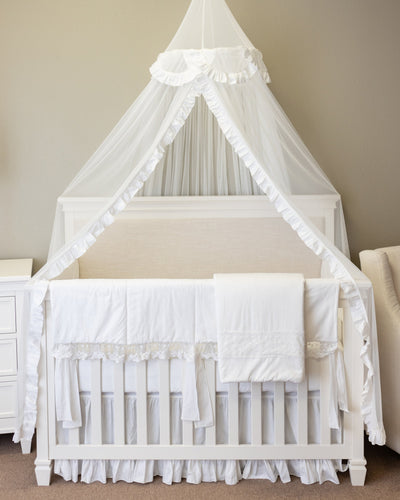 Nursery Crib Canopy White Tulle | Ninja Toddler