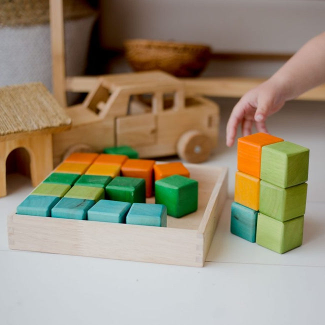 Colored Wooden Blocks | Ninja Toddler